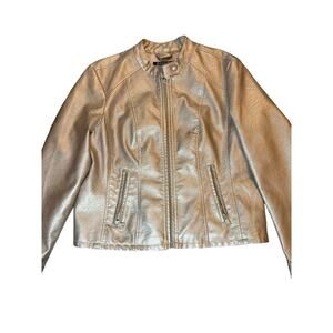 Baccini Rose Gold  Faux Leather Metallic Jacket - PL